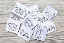 Set de designer avec étiquettes textiles « spring love » by Unikati  - Article n° 9103