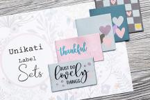 Set d’étiquettes textiles « Thankful Hearts » by Unikati - Article n° 9128