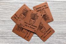 Set d’étiquettes design « Bloom & Flower » by Unikati (Alternative végétale au cuir (pomme)) - Article n° 9131