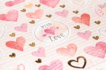 Stickers de décoration avec gaufrage doré - Article n° 9201