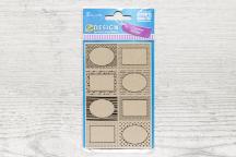 Autocollants aspect papier kraft – étiquettes d’inscription  - Article n° 9255