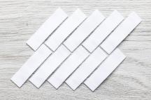 Étiquettes vierges blanches en tissu TEX38 à tamponner - Article n° 2752