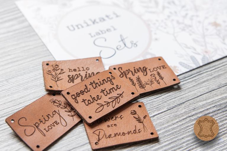 Set de designer « spring love » by Unikati (Cuir naturel) - Article n° 9102