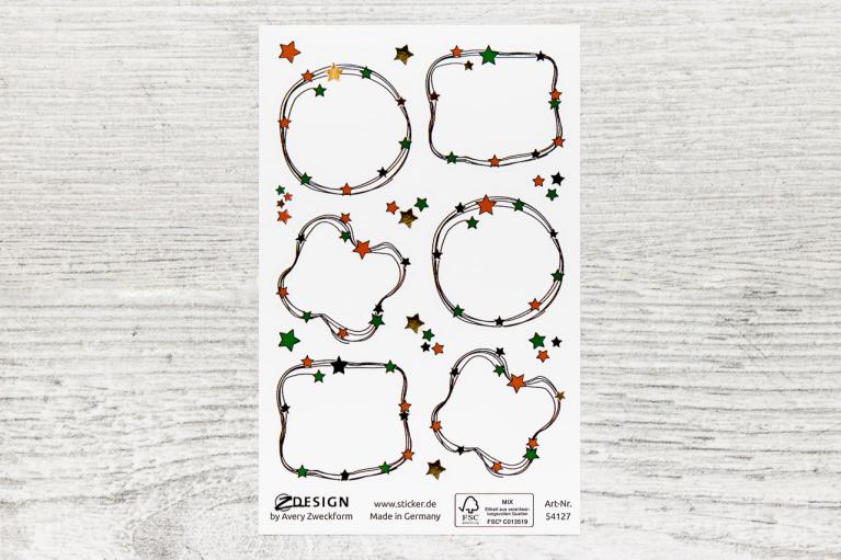 Autocollants de Noël aspect étoiles (Article n° 9256)