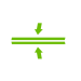 Pli central horizontal